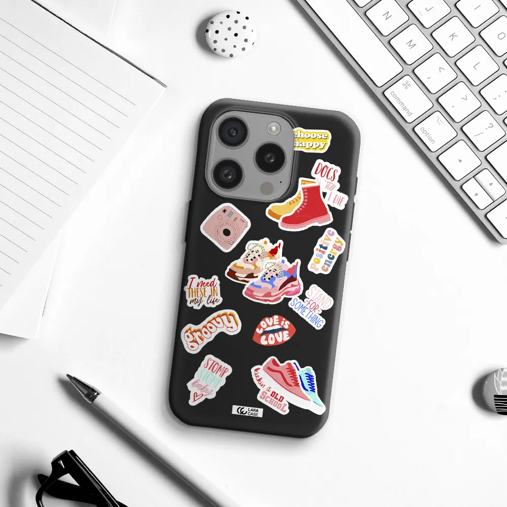 Positive Energy Apple Iphone 15 Pro Silicone Black Case