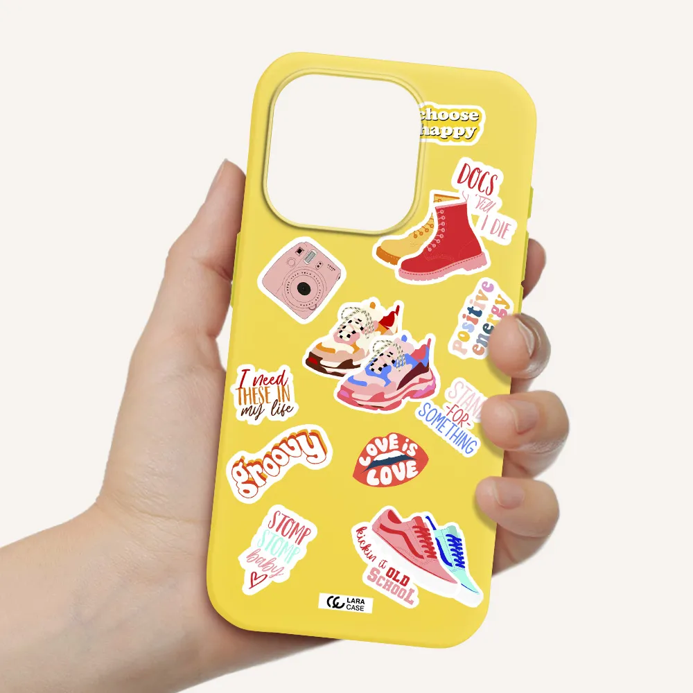 Positive Energy Apple Iphone 15 Pro Silicone Canary Yellow Case