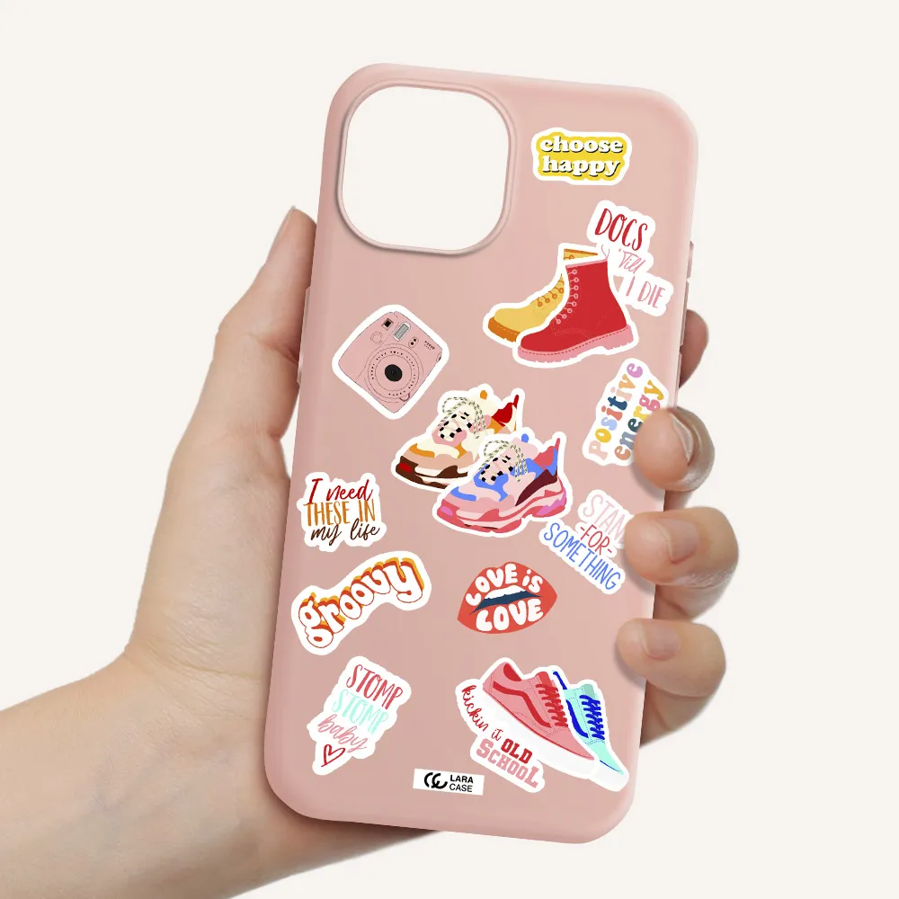 Positive Energy Apple Iphone 15 Silicone Pastel Pink Case