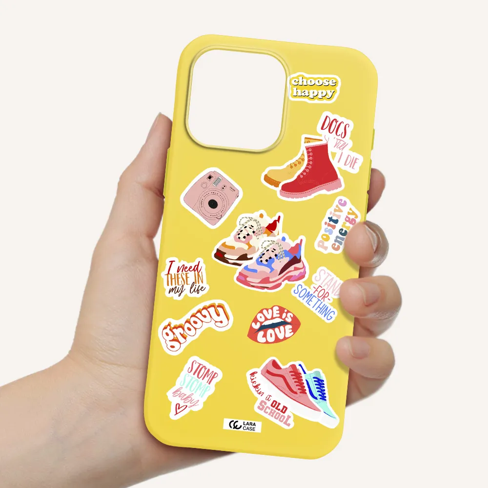 Positive Energy Apple Iphone 16 Pro Max Silicone Canary Yellow Case