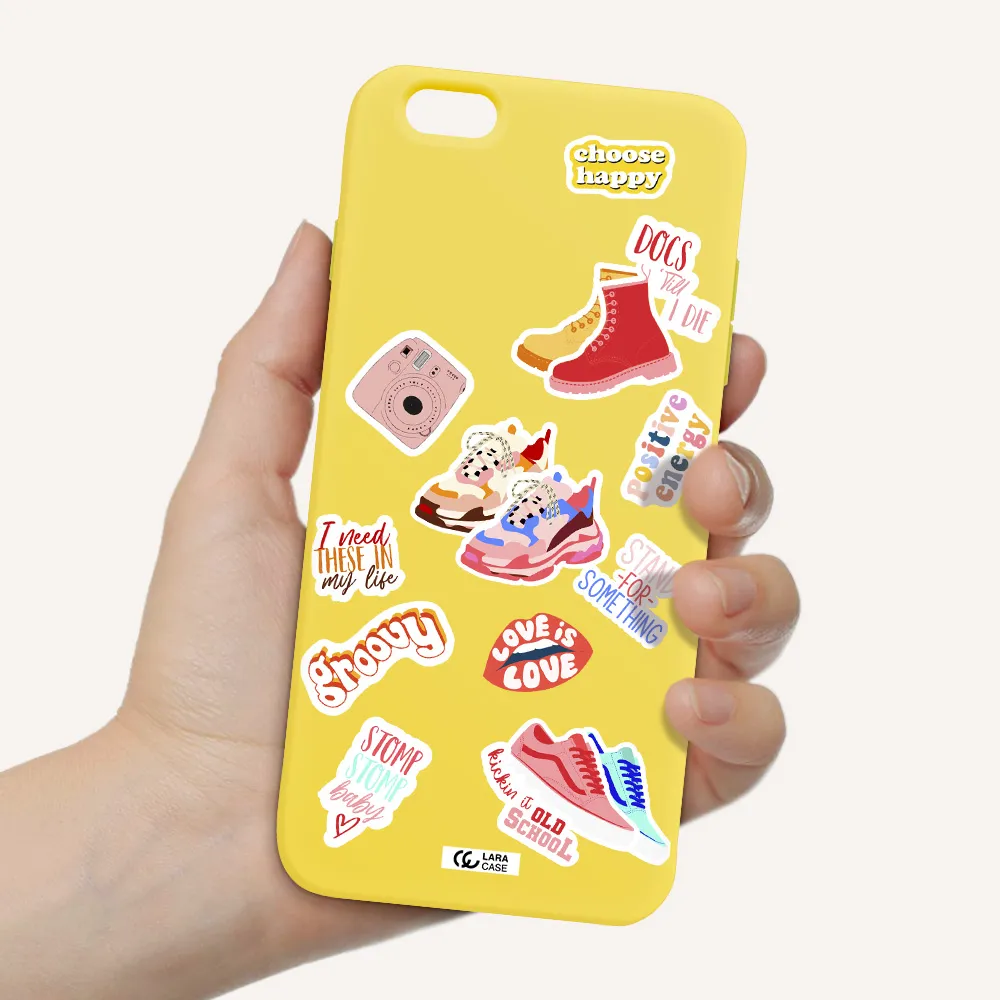 Positive Energy Apple iPhone 6 plus Silicone canary yellow Case