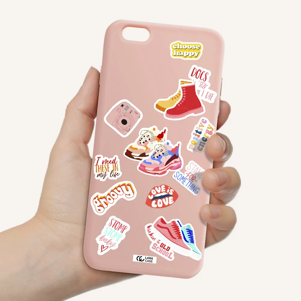 Positive Energy Apple iPhone 6 plus Silicone pastel pink Case