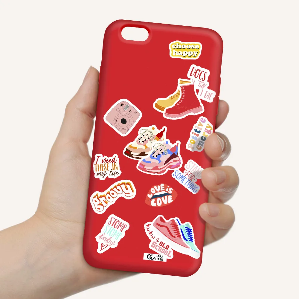 Positive Energy Apple iPhone 6 s plus Silicone Imperial Red Case