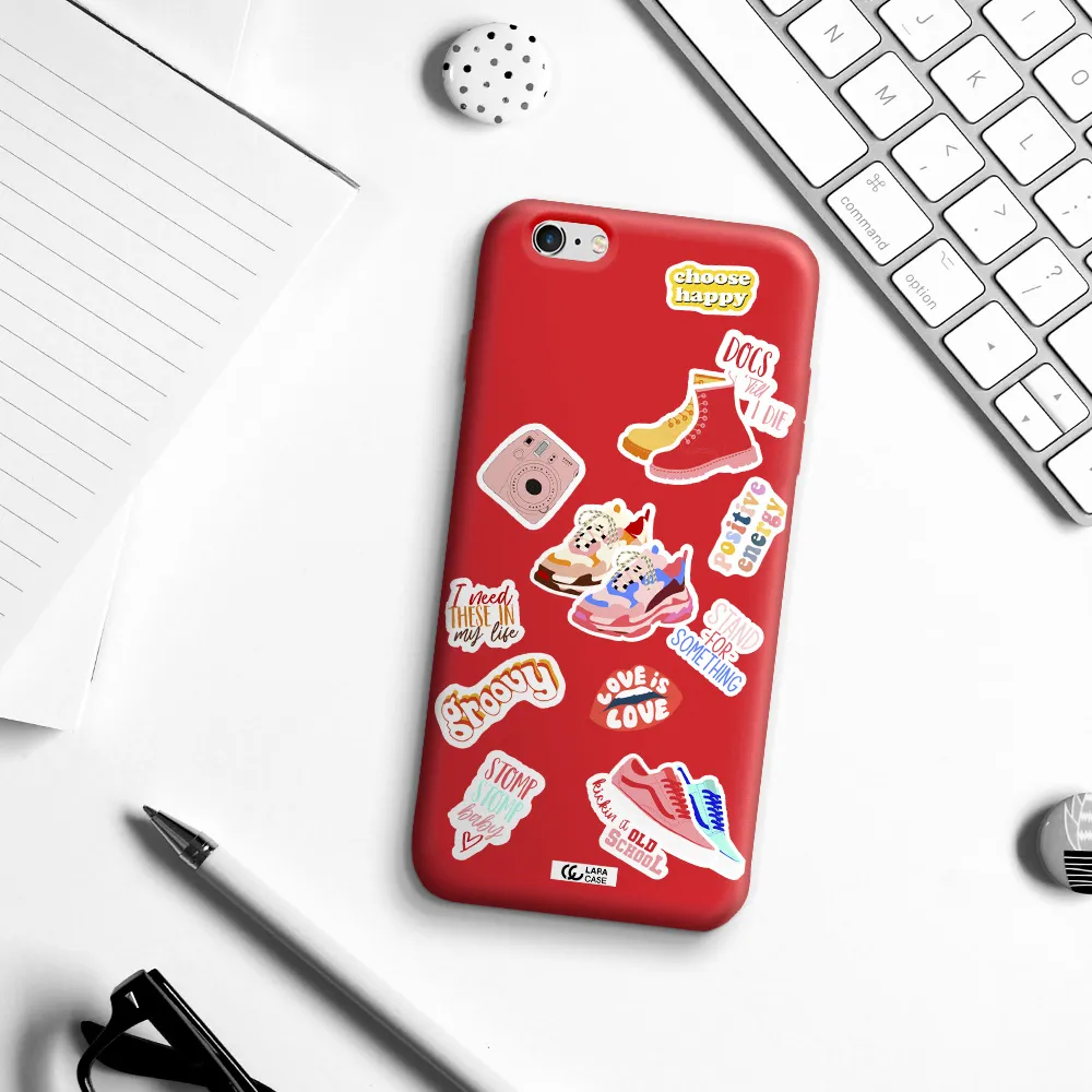 Positive Energy Apple iPhone 6 s plus Silicone Imperial Red Case