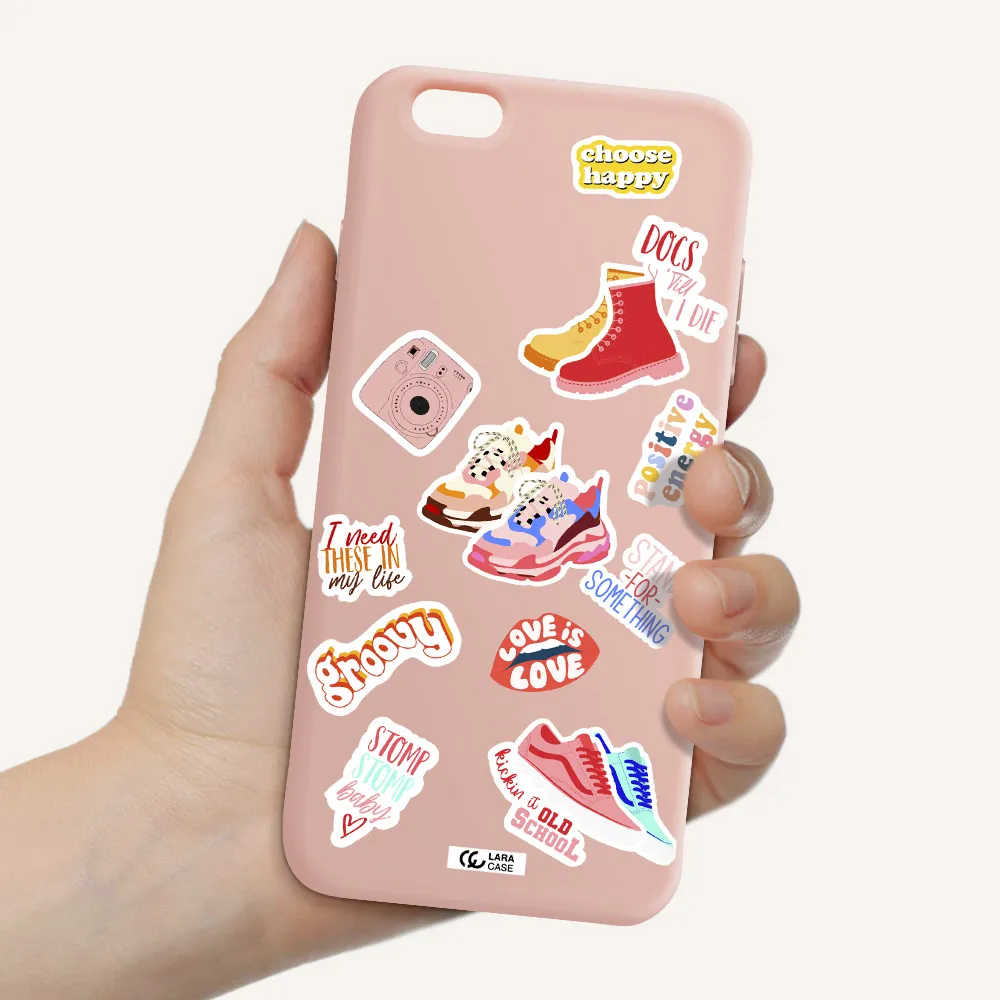 Positive Energy Apple iPhone 6 s plus Silicone pastel pink Case