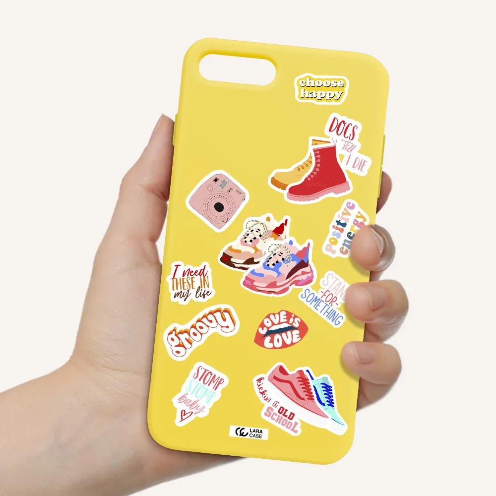 Positive Energy Apple iPhone 7 plus Silicone canary yellow Case