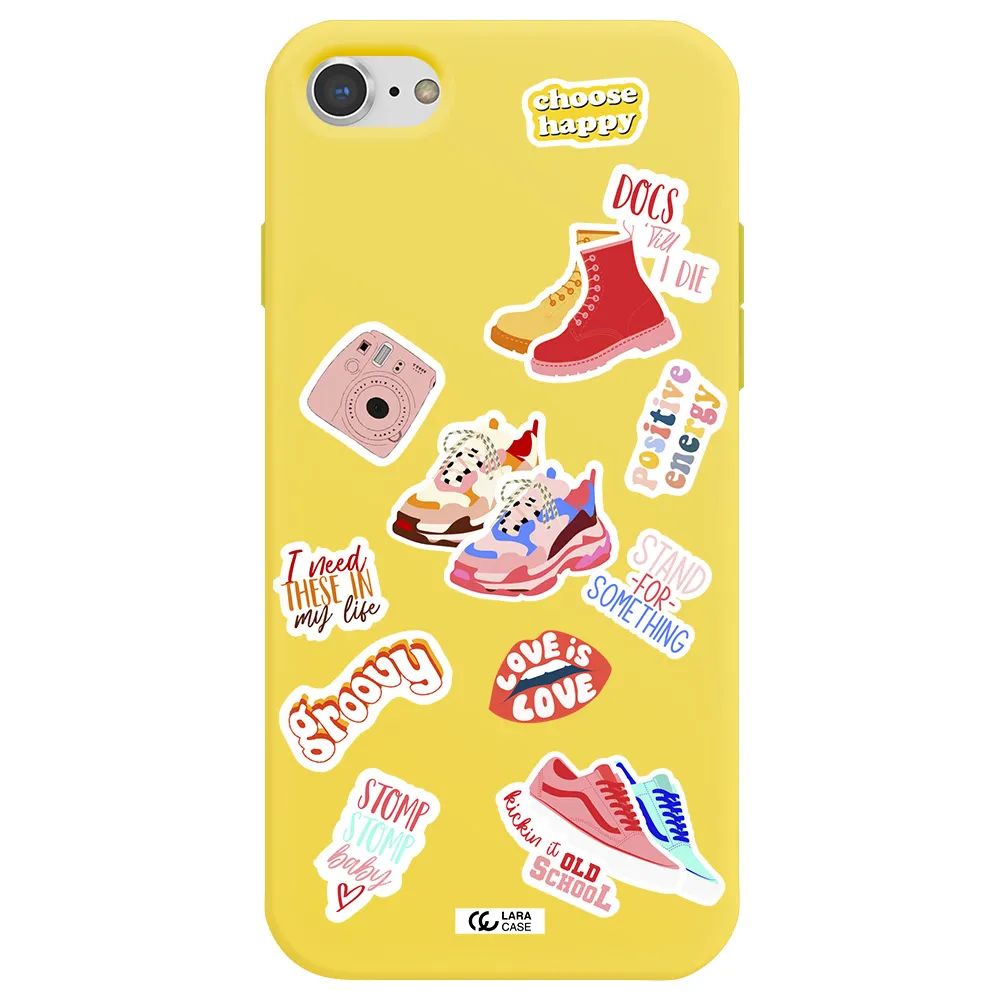 Positive Energy Apple iPhone 7 Silicone canary yellow Case