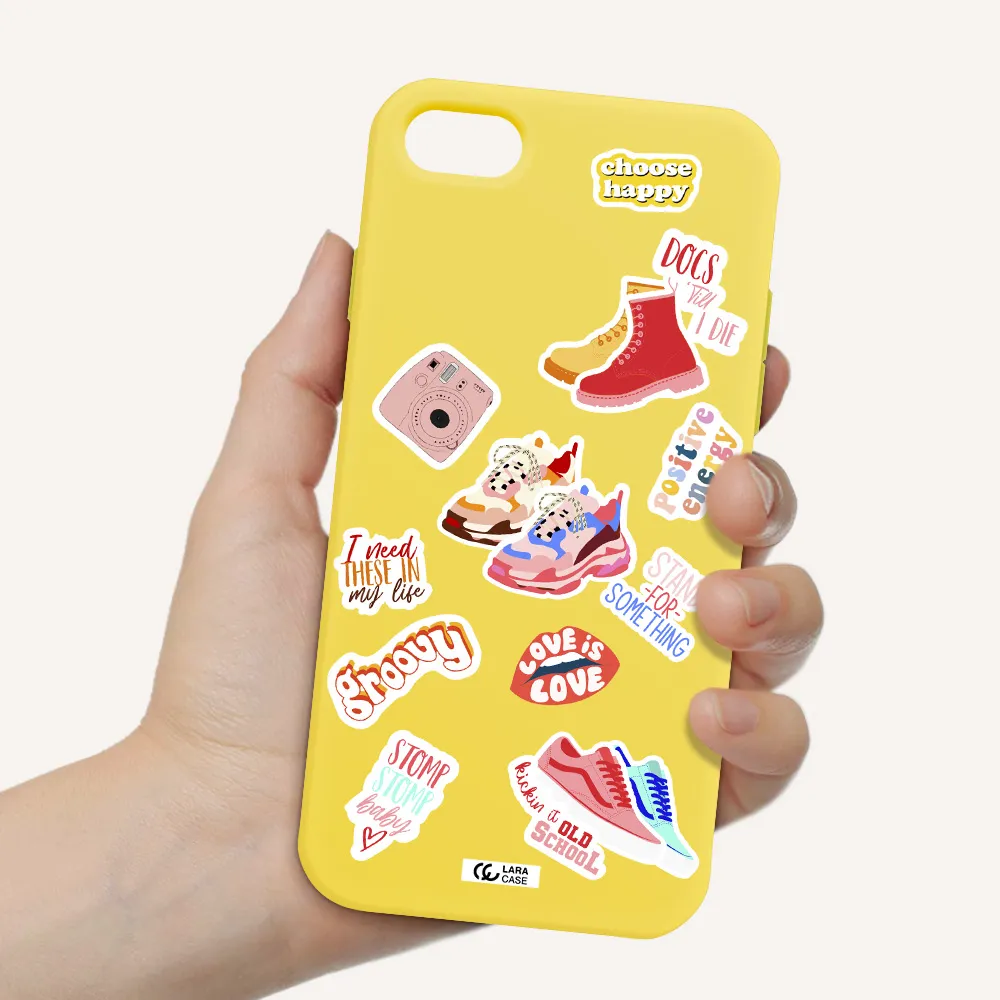 Positive Energy Apple iPhone 7 Silicone canary yellow Case