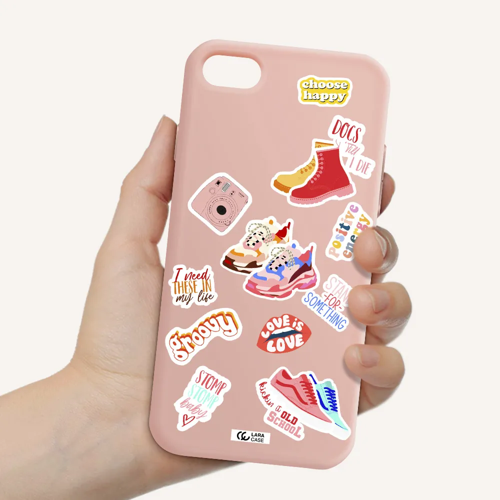 Positive Energy Apple iPhone 8 Silicone pastel pink Case