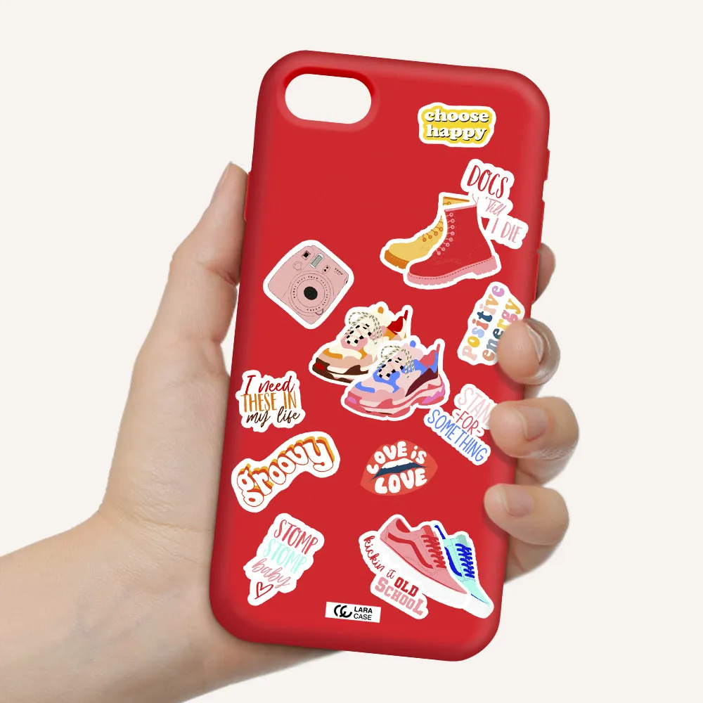 Positive Energy Apple iPhone se 2020 Silicone Imperial Red Case