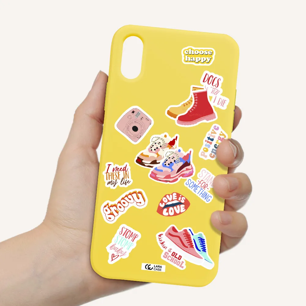 Positive Energy Apple iPhone X Silicone canary yellow Case