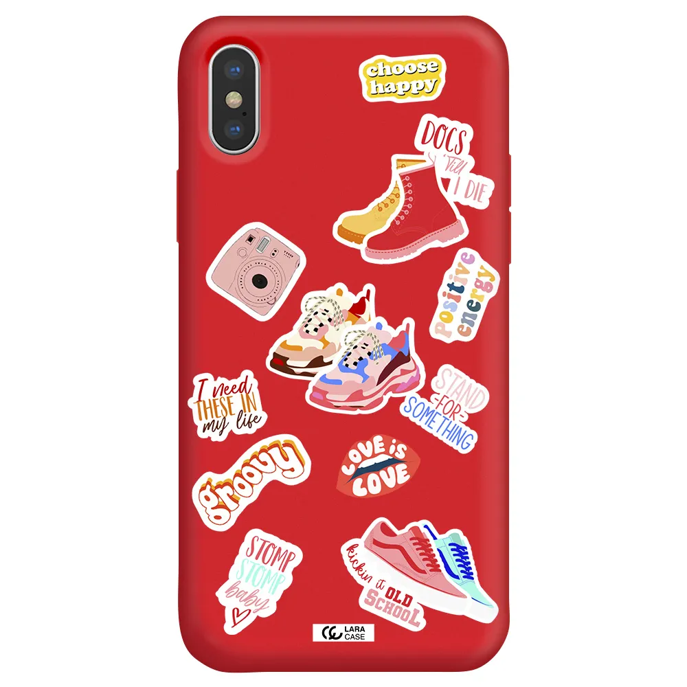 Positive Energy Apple iPhone XS Silicone Imperial Red Case