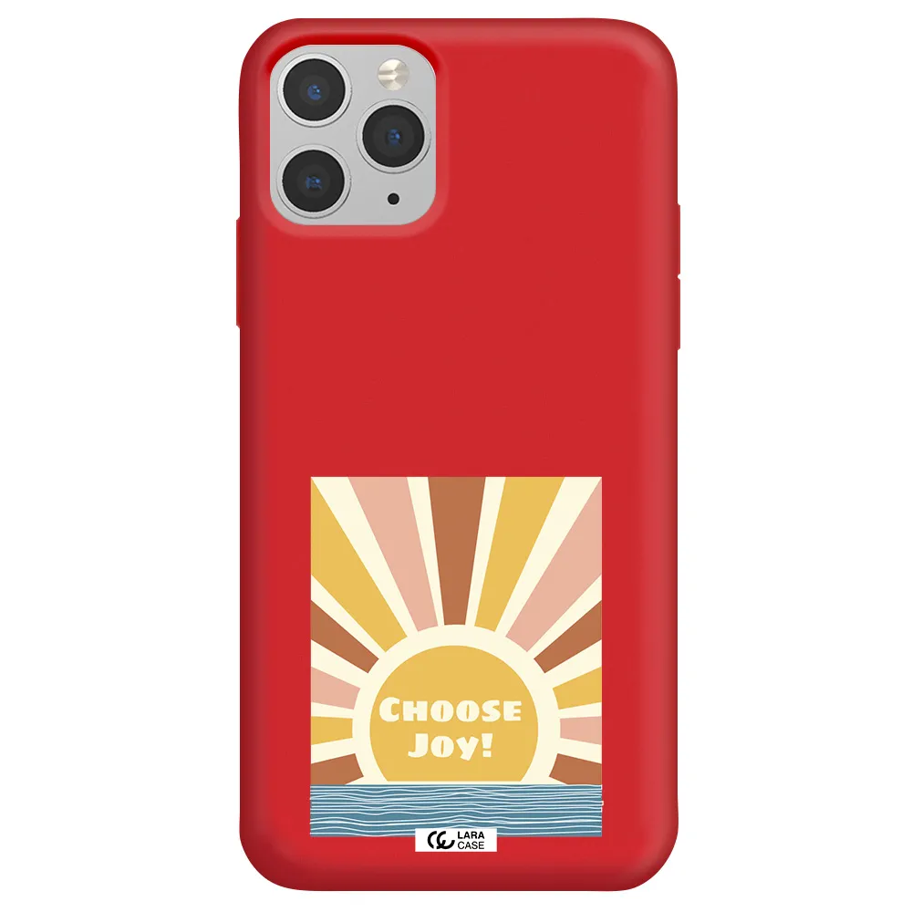 Sunshine Apple iPhone 11 pro max Silicone Imperial Red Case