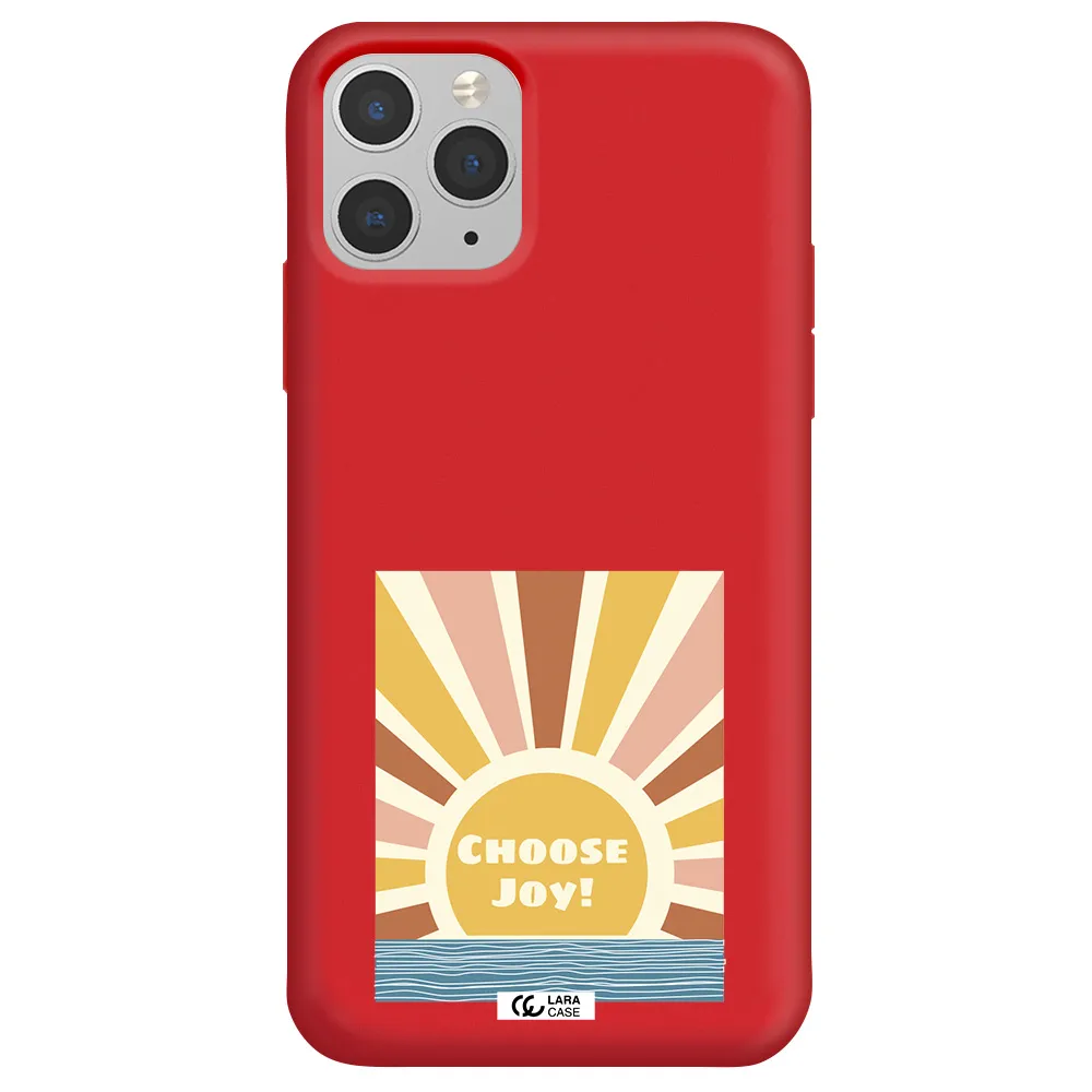 Sunshine Apple iPhone 11 pro Silicone Imperial Red Case
