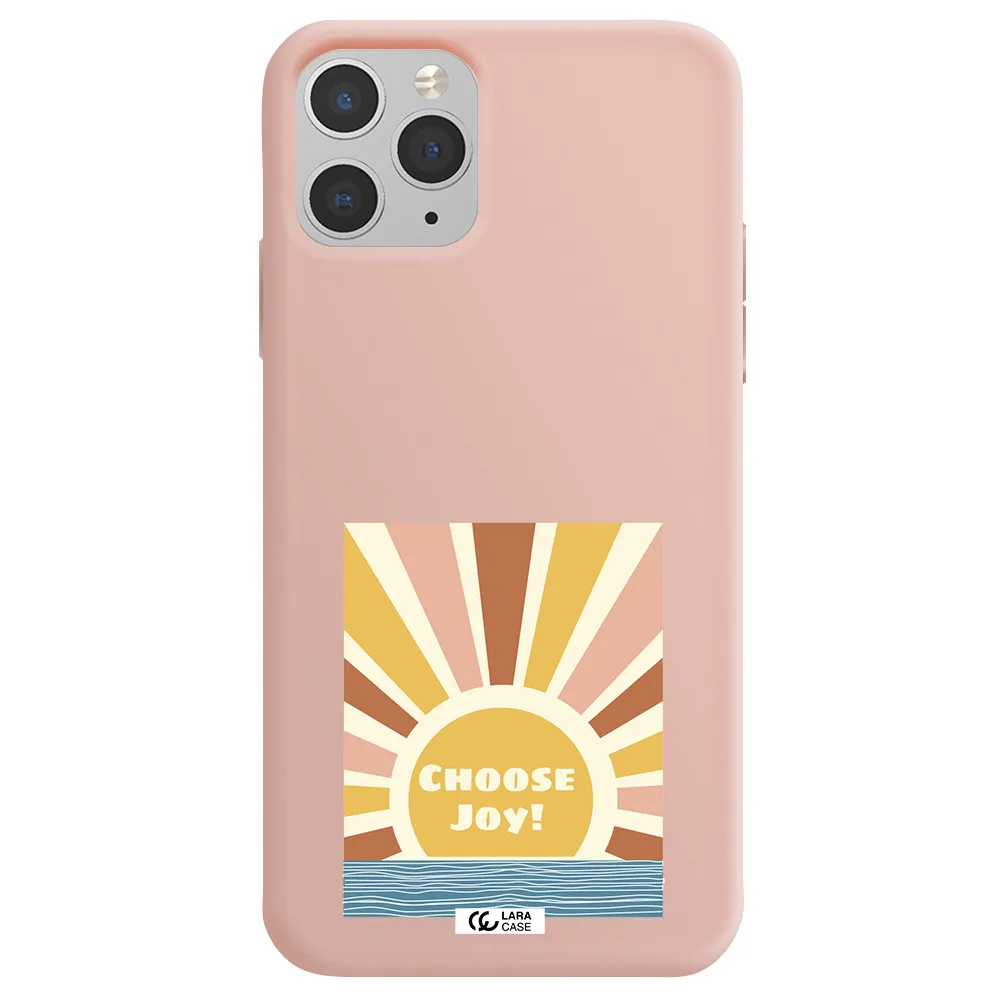 Sunshine Apple iPhone 11 pro Silicone pastel pink Case