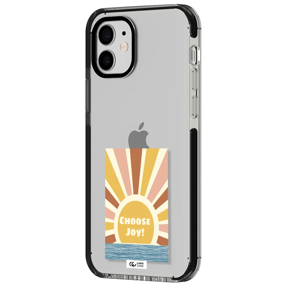 Sunshine Apple iPhone 12 impact black border Case