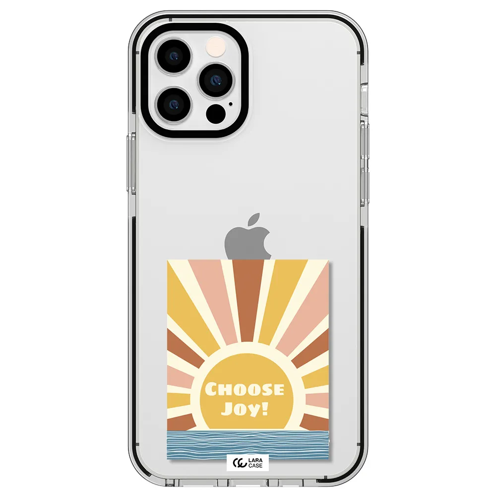 Sunshine Apple iPhone 12 pro impact black border Case