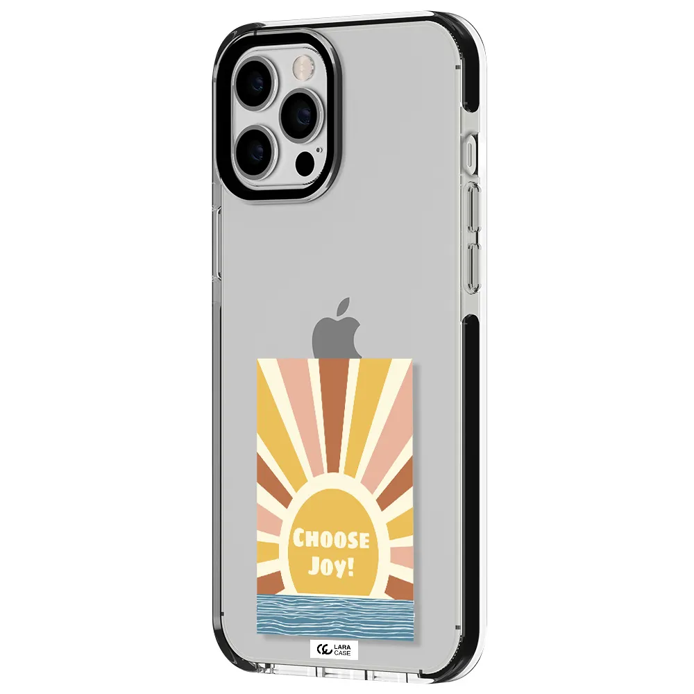 Sunshine Apple iPhone 12 pro max impact black border Case
