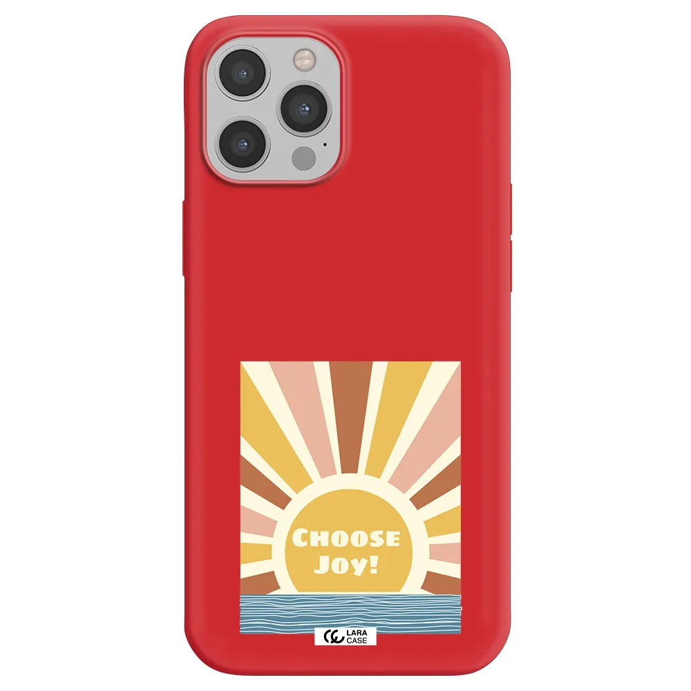 Sunshine Apple iPhone 12 pro max Silicone Imperial Red Case