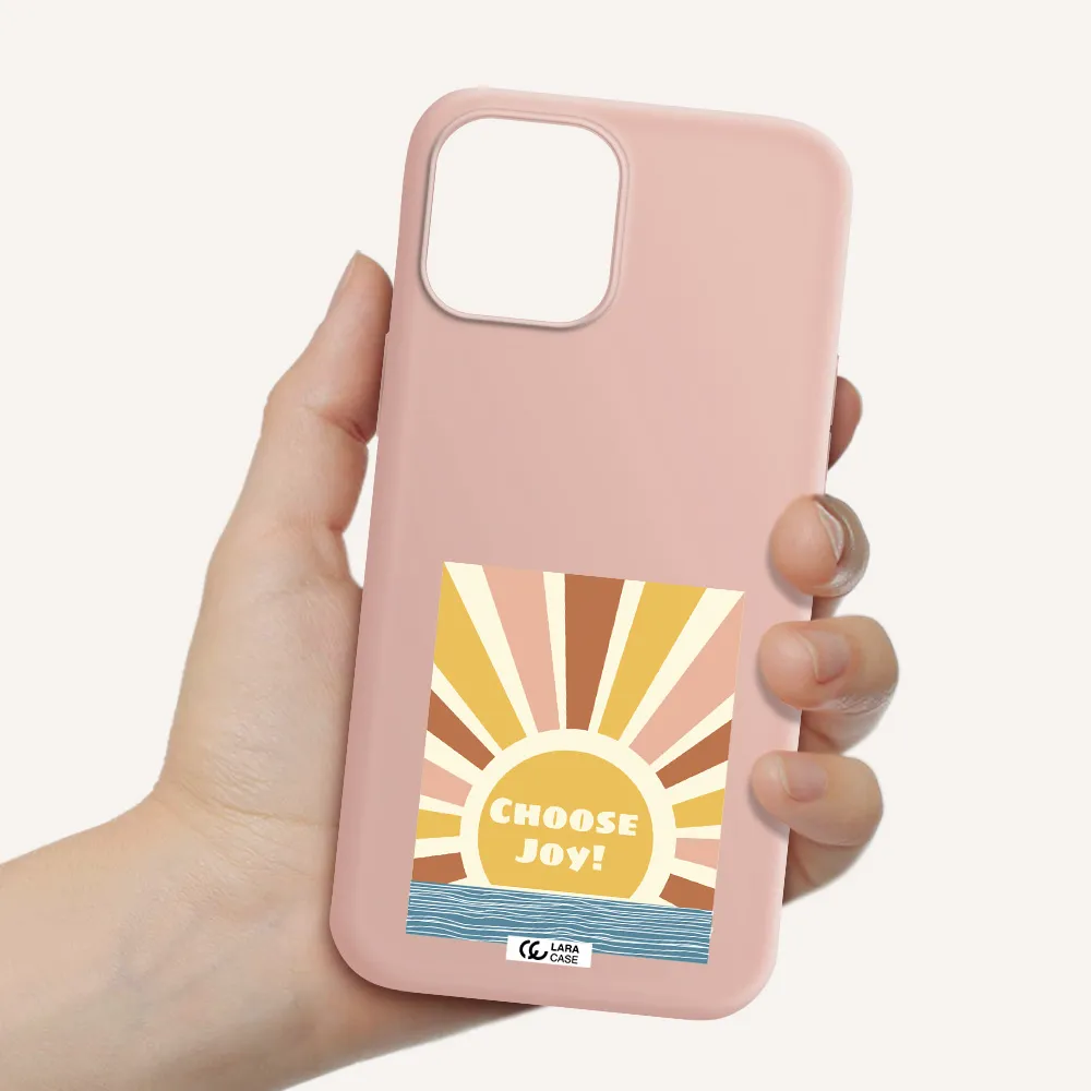 Sunshine Apple iPhone 12 pro max Silicone pastel pink Case