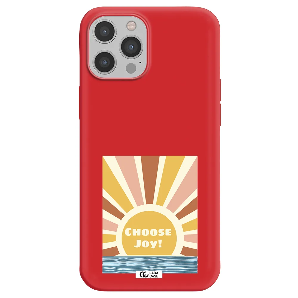 Sunshine Apple iPhone 12 pro Silicone Imperial Red Case