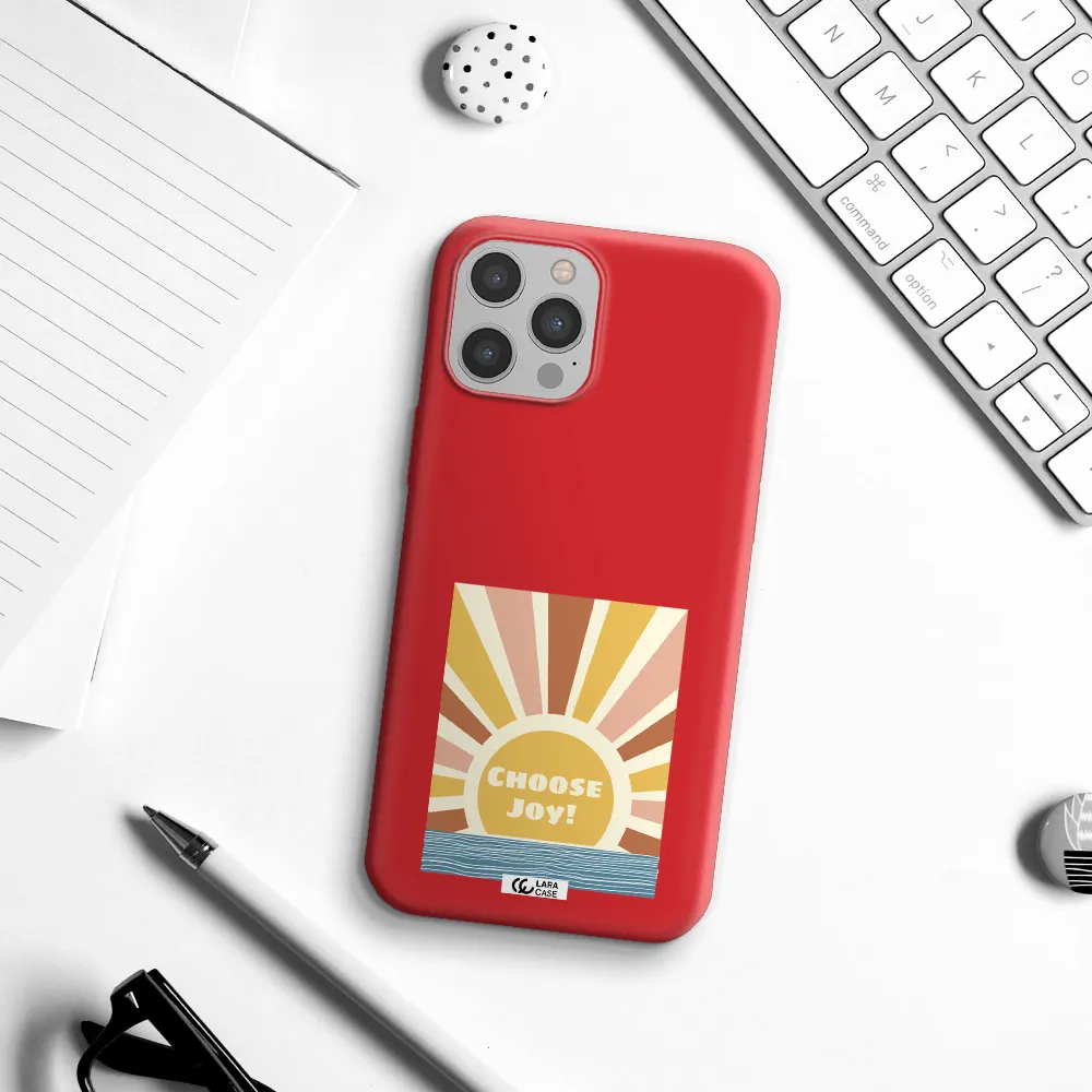 Sunshine Apple iPhone 12 pro Silicone Imperial Red Case
