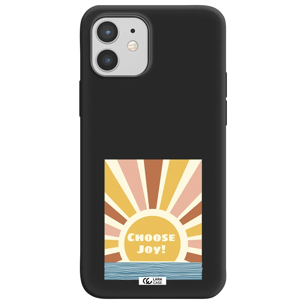 Sunshine Apple iPhone 12 Silicone black Case