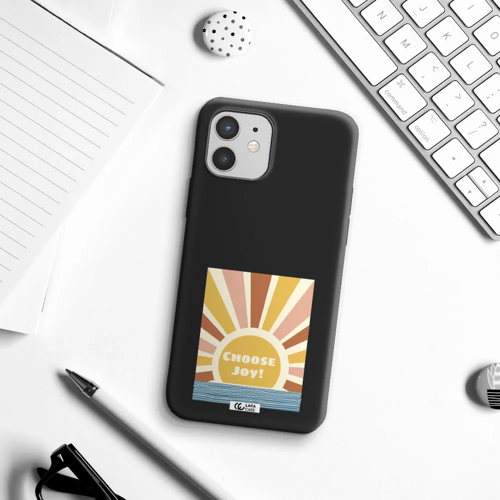 Sunshine Apple iPhone 12 Silicone black Case