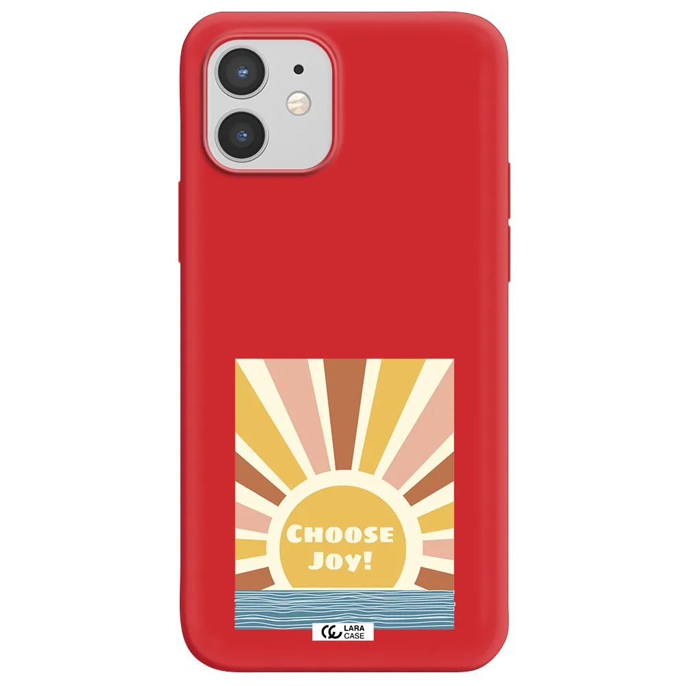 Sunshine Apple iPhone 12 Silicone Imperial Red Case