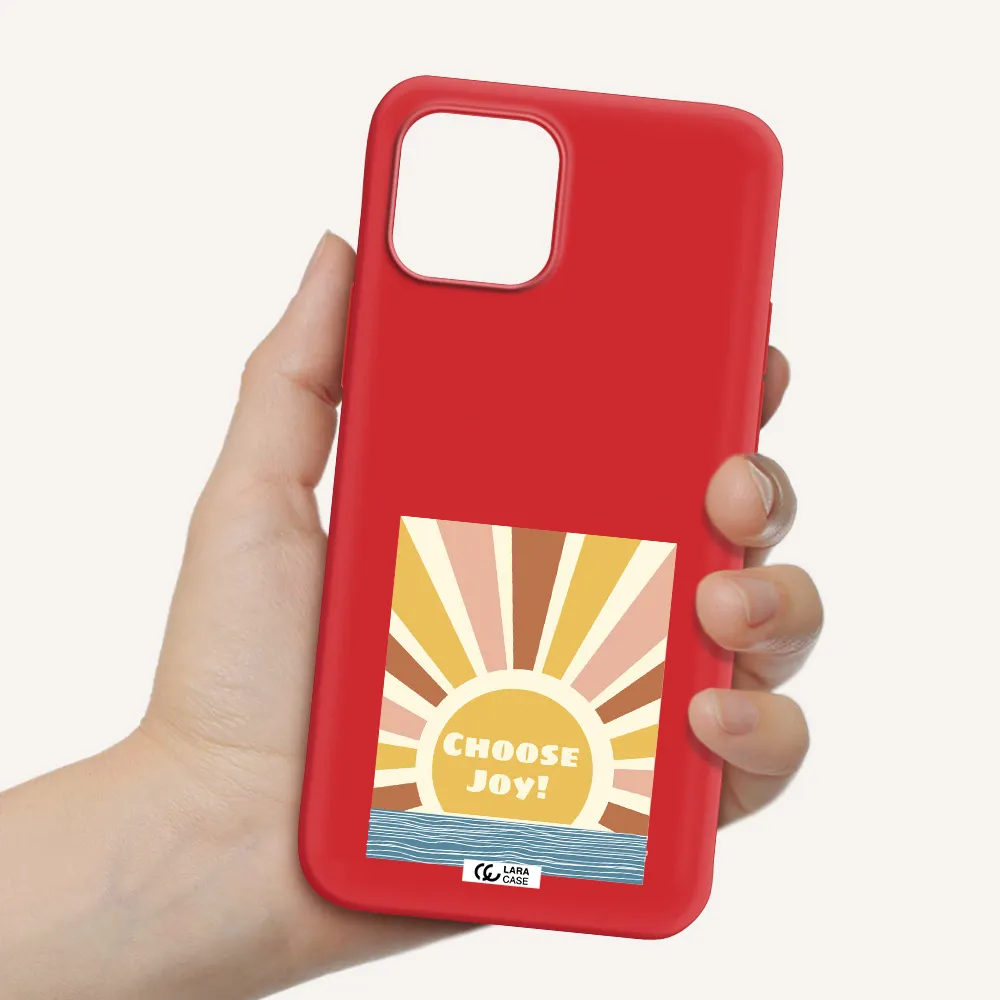 Sunshine Apple iPhone 12 Silicone Imperial Red Case