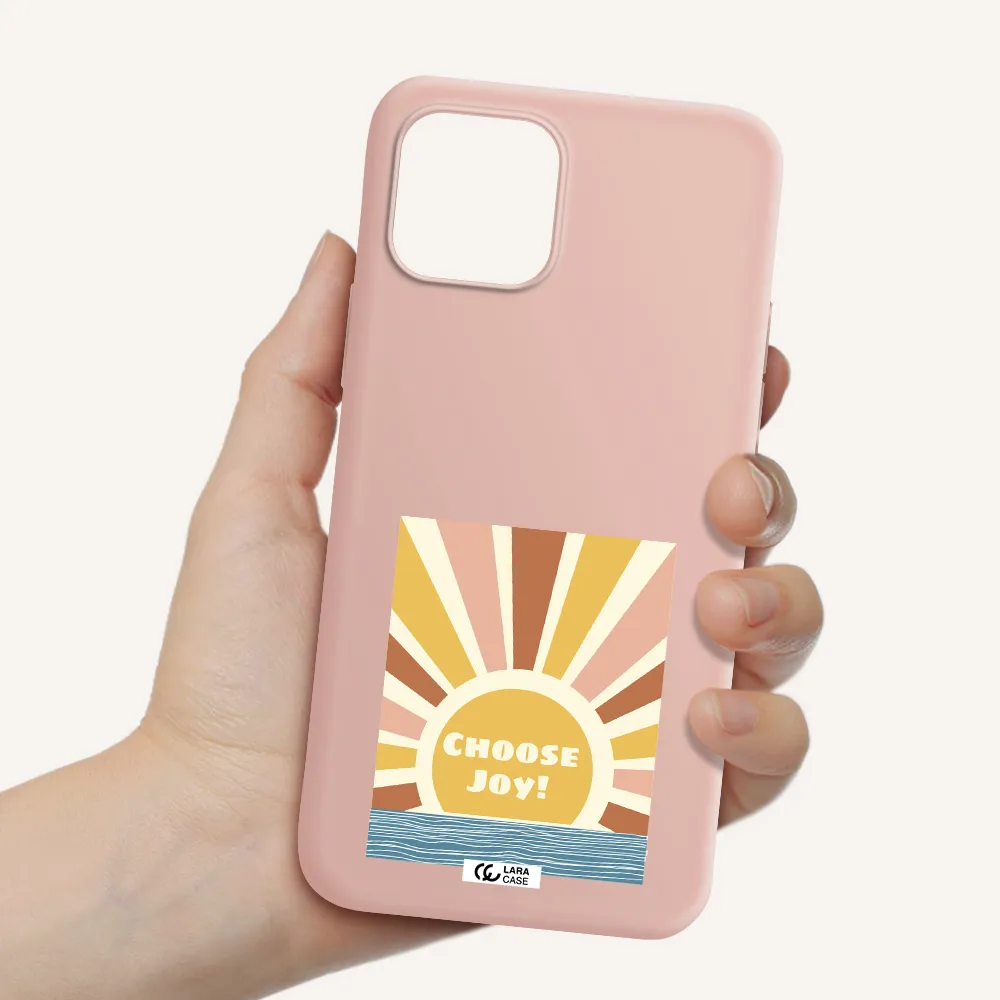 Sunshine Apple iPhone 12 Silicone pastel pink Case