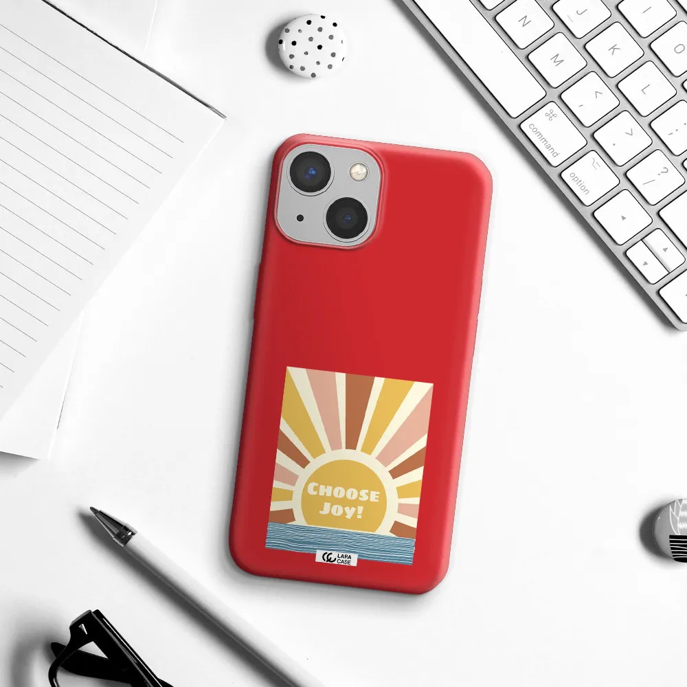 Sunshine Apple iPhone 13 Silicone Imperial Red Case