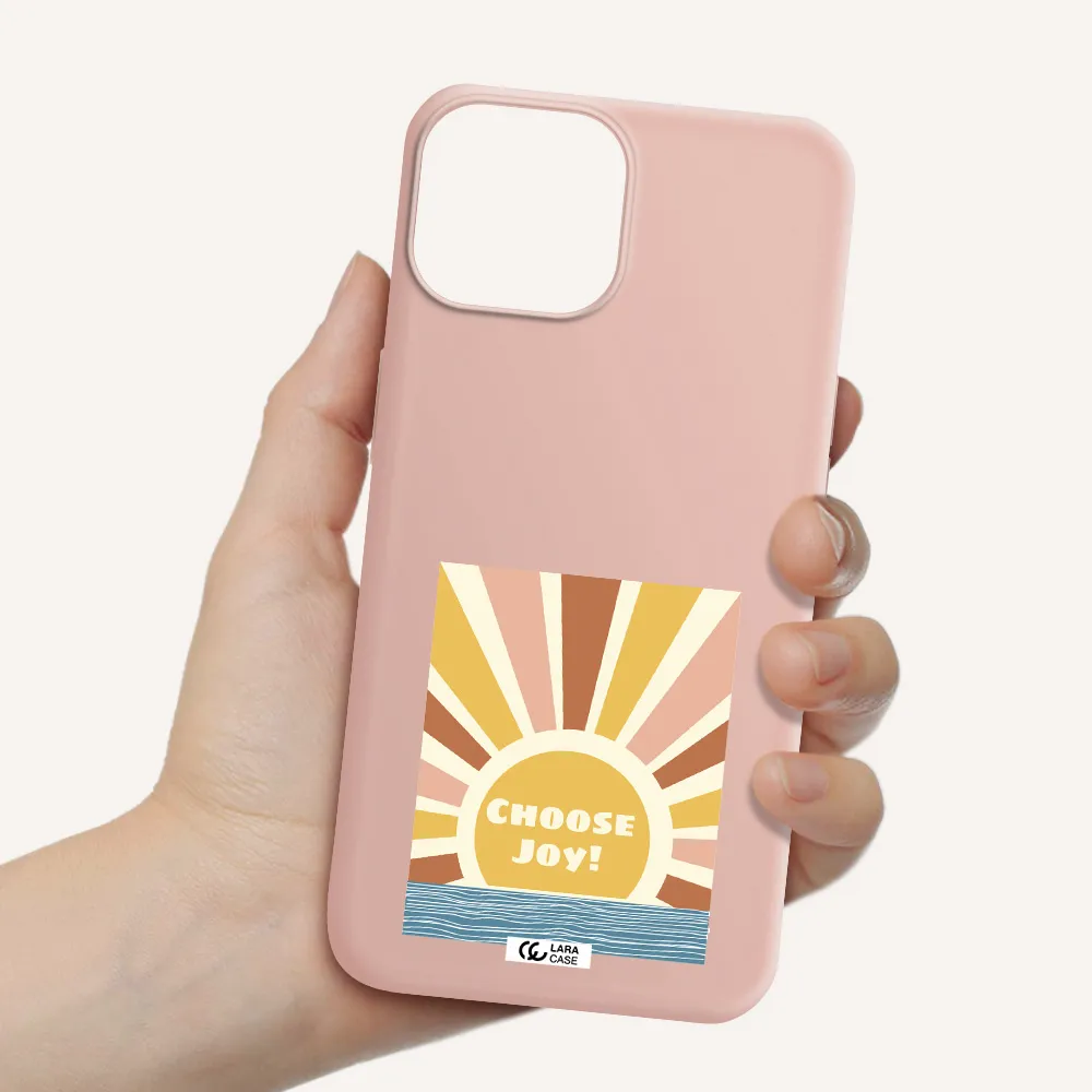 Sunshine Apple iPhone 13 Silicone pastel pink Case