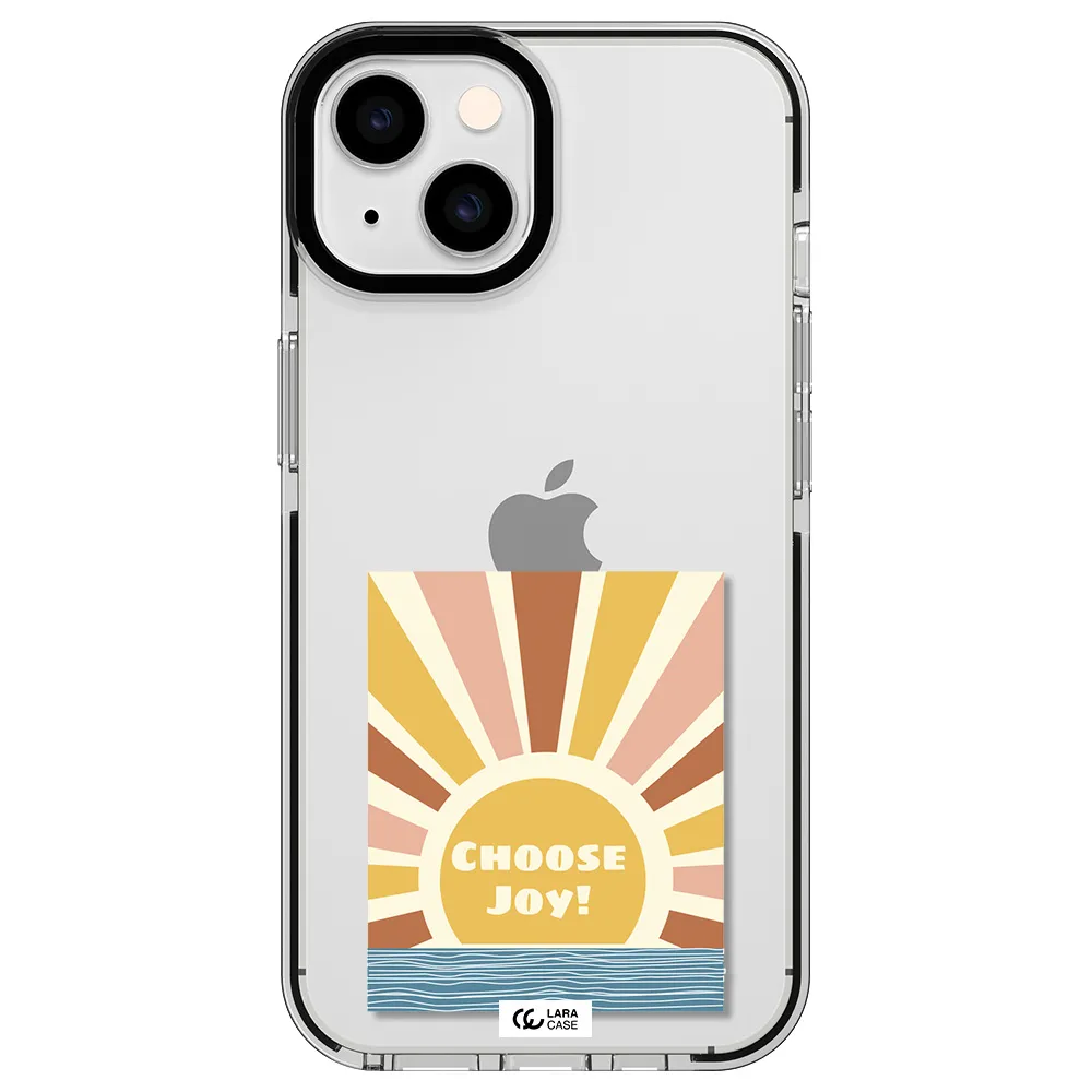 Sunshine Apple iPhone 14 impact black border Case