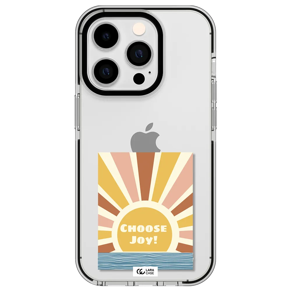 Sunshine Apple iPhone 14 pro impact black border Case