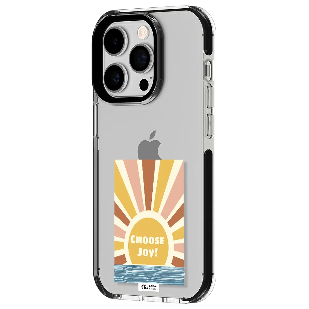 Sunshine Apple iPhone 14 pro impact black border Case