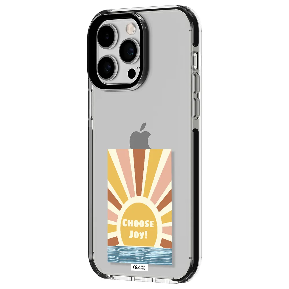 Sunshine Apple iPhone 14 pro max impact black border Case