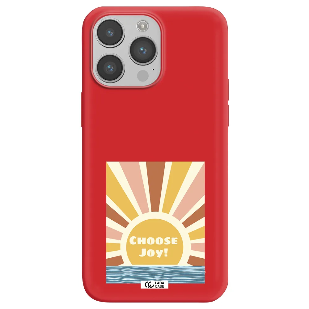 Sunshine Apple iPhone 14 pro max Silicone Imperial Red Case