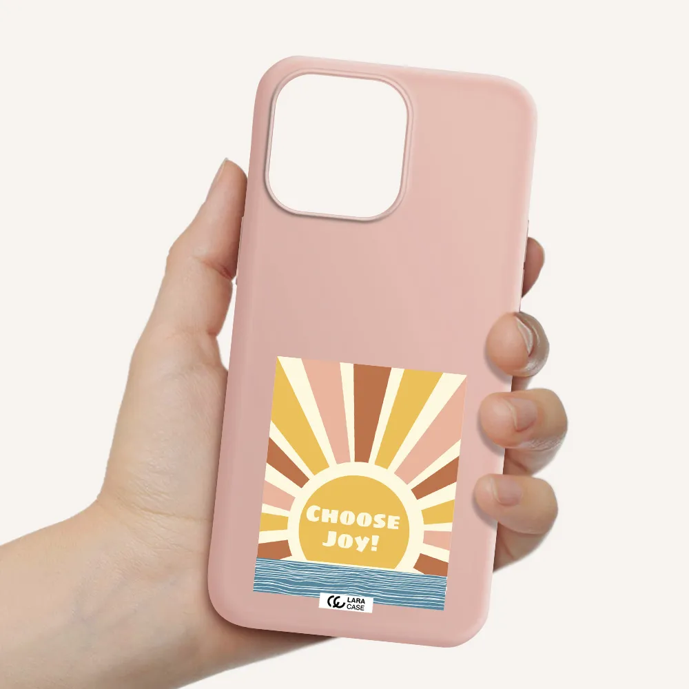Sunshine Apple iPhone 14 pro max Silicone pastel pink Case