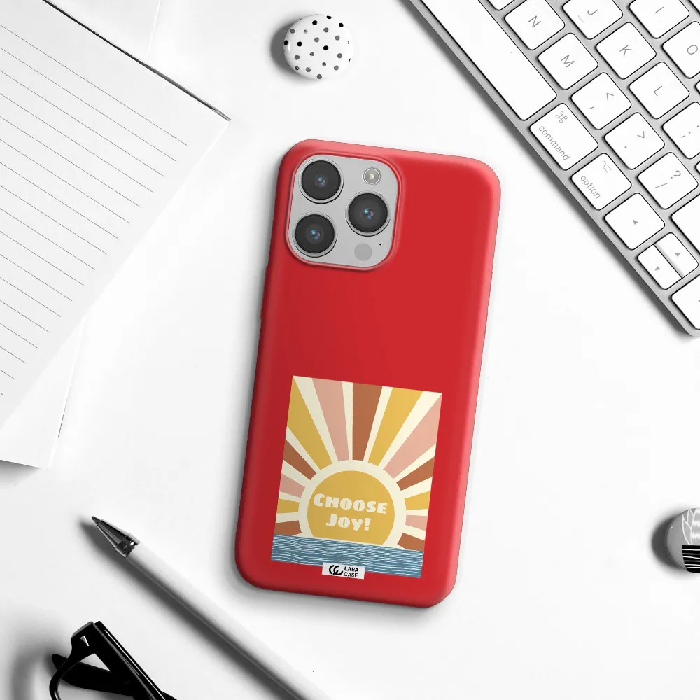 Sunshine Apple iPhone 14 pro Silicone Imperial Red Case