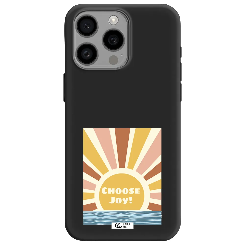 Sunshine Apple Iphone 15 Pro max Silicone black Case