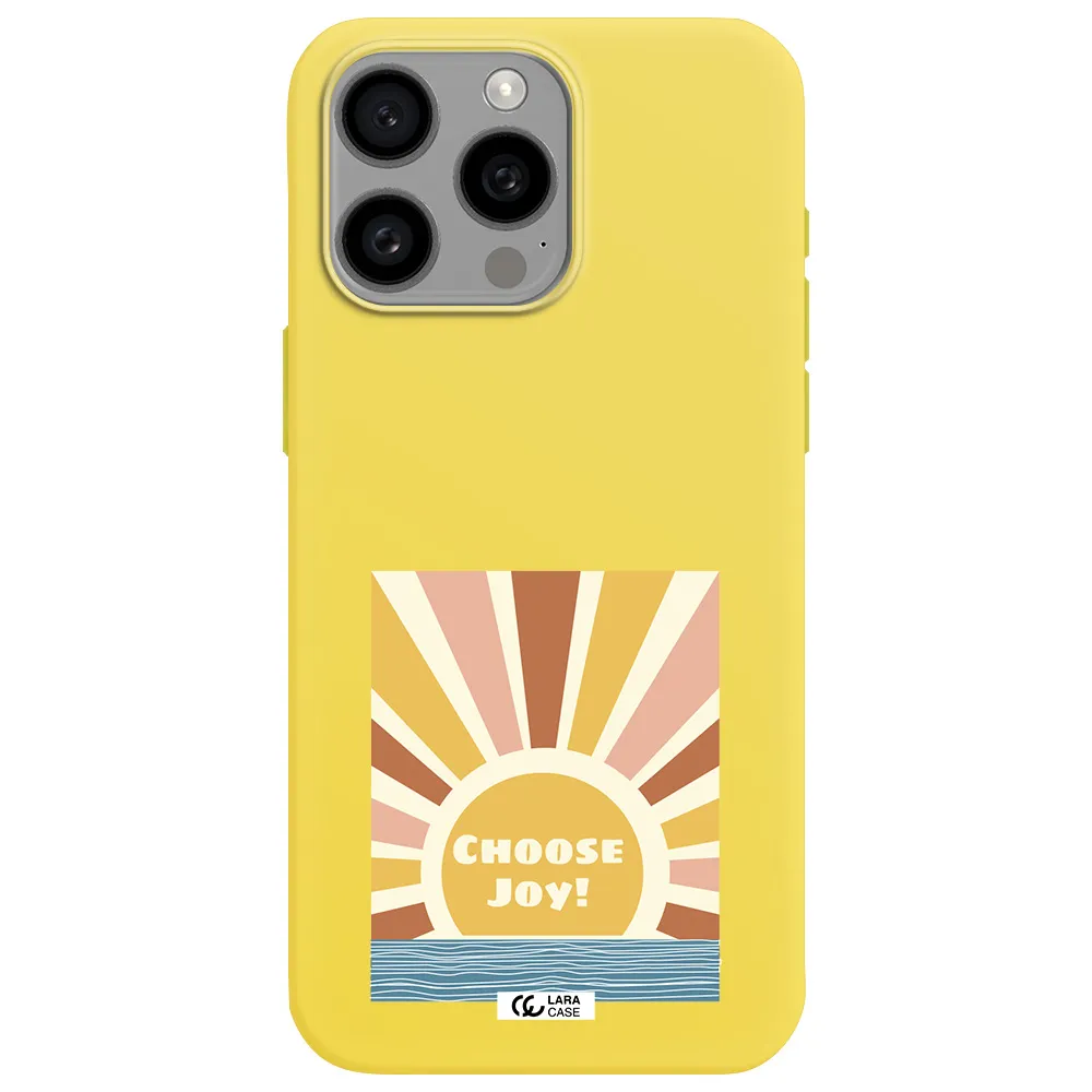 Sunshine Apple Iphone 15 Pro max Silicone canary yellow Case