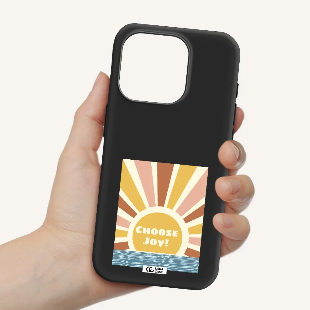 Sunshine Apple Iphone 15 Pro Silicone Black Case