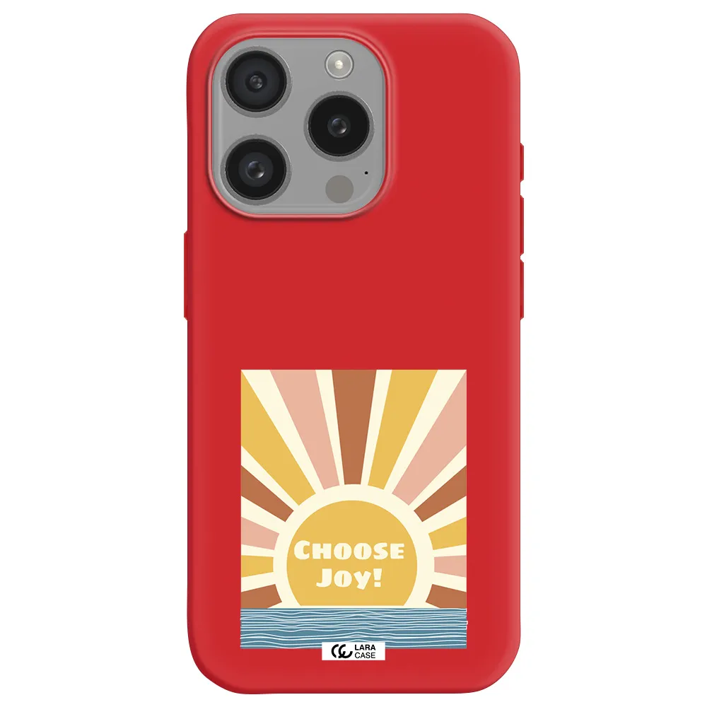Sunshine Apple Iphone 15 Pro Silicone Imperial Red Case