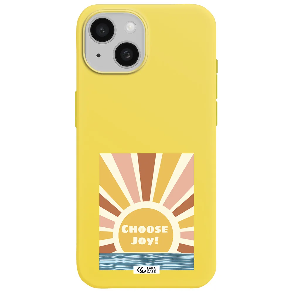 Sunshine Apple iPhone 15 Silicone canary yellow Case
