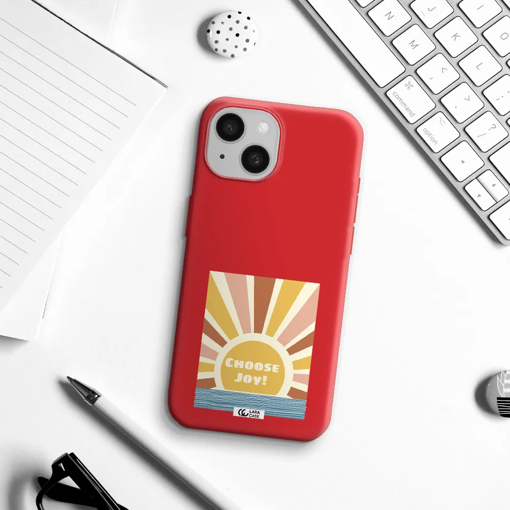 Sunshine Apple Iphone 15 Silicone Imperial Red Case