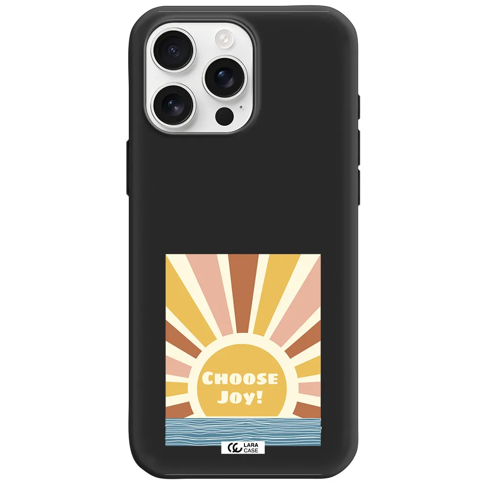 Sunshine Apple Iphone 16 Pro Max Silicone Black Case
