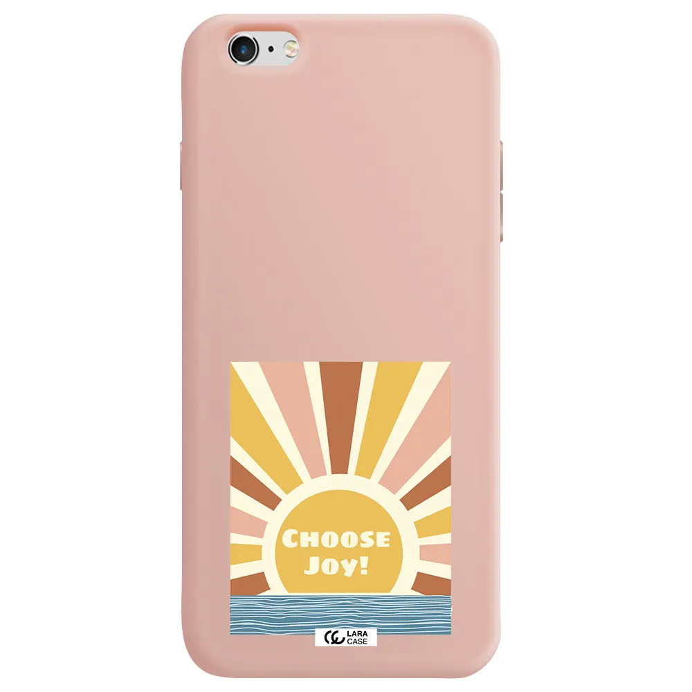 Sunshine Apple iPhone 6 plus Silicone pastel pink Case