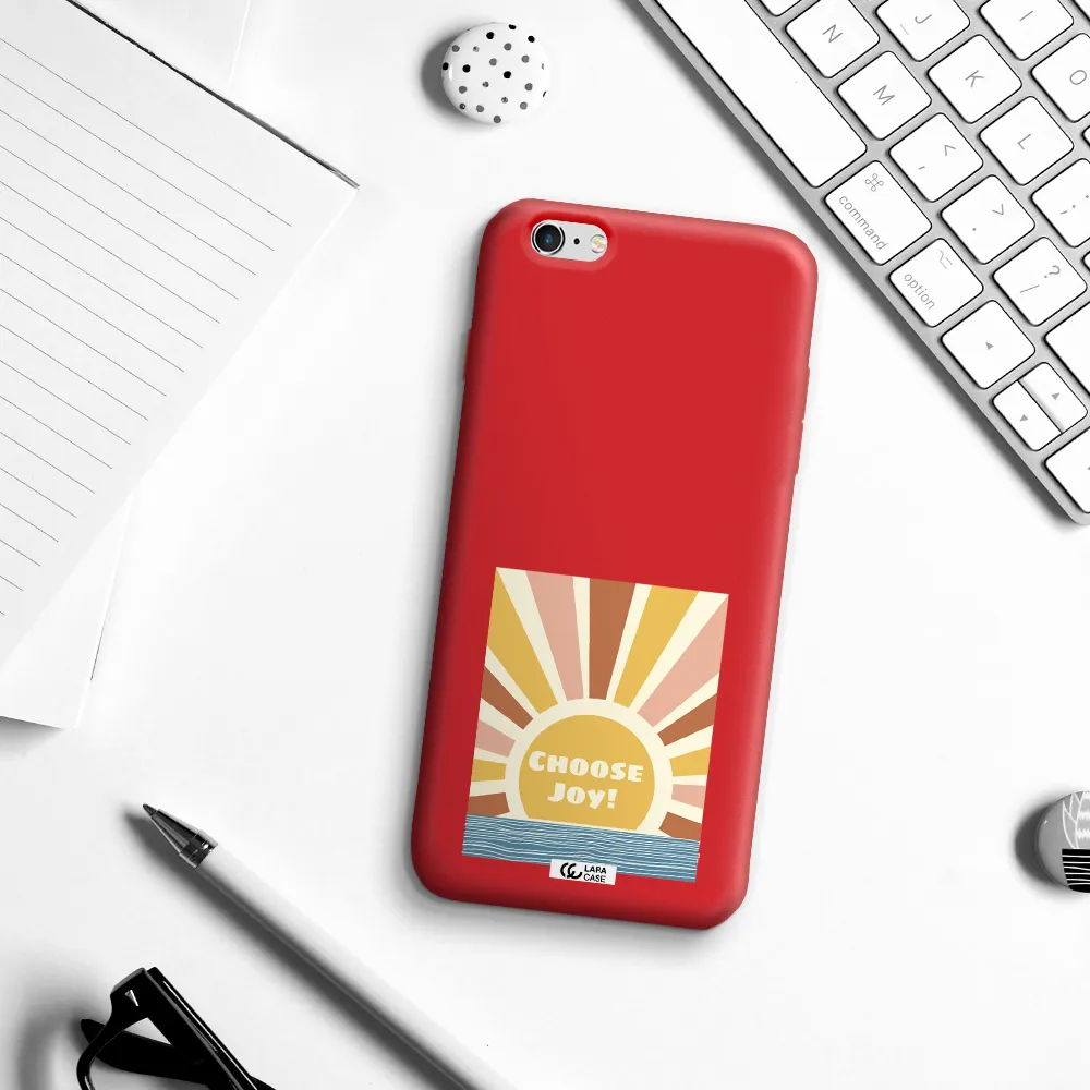 Sunshine Apple iPhone 6 s plus Silicone Imperial Red Case
