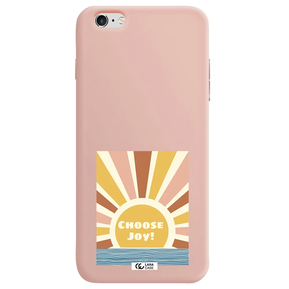 Sunshine Apple iPhone 6 s plus Silicone pastel pink Case